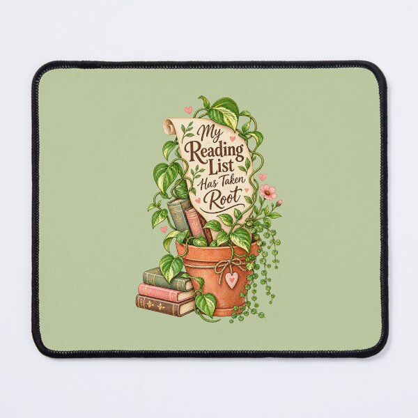 Item preview, My Reading List Has Taken Root – Bookish Plant Lover designed and sold by Heather's Creative Apparel.