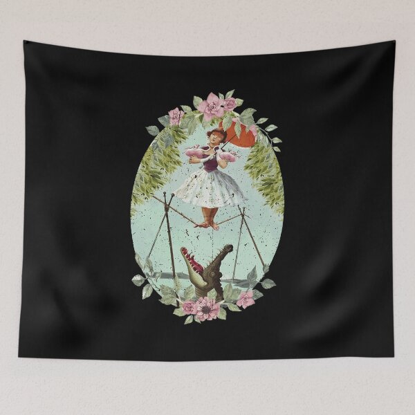 Item preview, Whimsical Ballerina Danger Vintage Art Tee designed and sold by Dekeyser36.