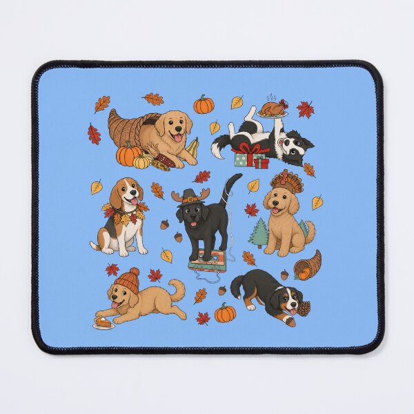 Item preview, Thanksgiving Dogs Cute Autumn Puppies Fall Cornucopia Pumpkin Cartoon Set designed and sold by Elite Wall Art.