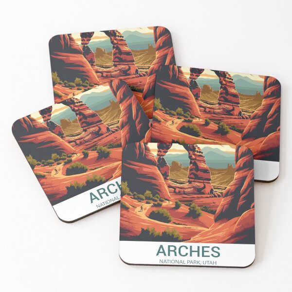 Item preview, Arches National Park Vintage Travel Poster designed and sold by DigiDesigns702.
