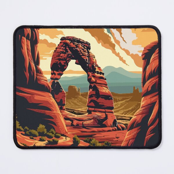 Item preview, Arches National Park Vintage Travel Poster designed and sold by DigiDesigns702.