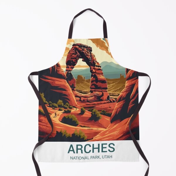 Item preview, Arches National Park Vintage Travel Poster designed and sold by DigiDesigns702.