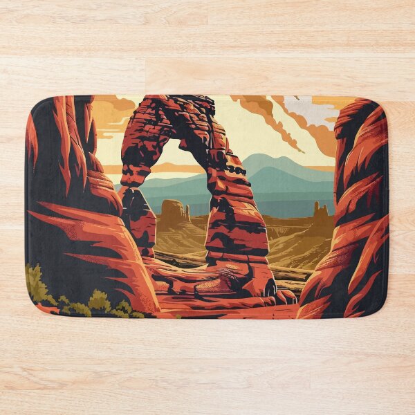 Item preview, Arches National Park Vintage Travel Poster designed and sold by DigiDesigns702.