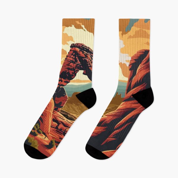 Artikelvorschau, Vintage-Reiseposter zum Arches-Nationalpark entworfen und verkauft von DigiDesigns702.