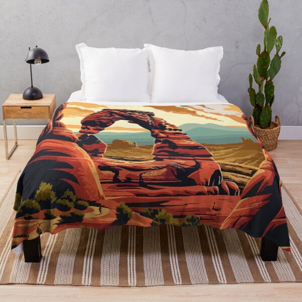 Item preview, Arches National Park Vintage Travel Poster designed and sold by DigiDesigns702.