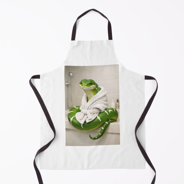 Item preview, Emerald Tree Boa Wearing a Bathrobe designed and sold by Sillytoe.