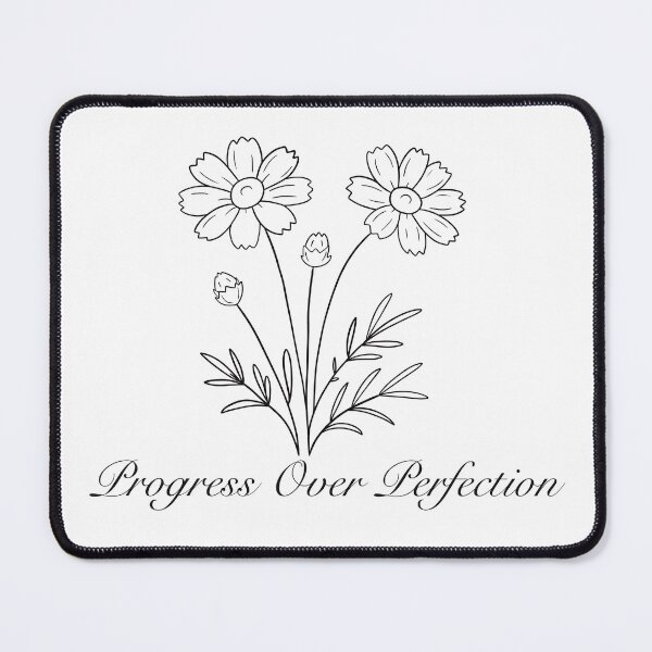 Item preview, Progress Over Perfection Flower Line Art designed and sold by The Soapiest Goat.