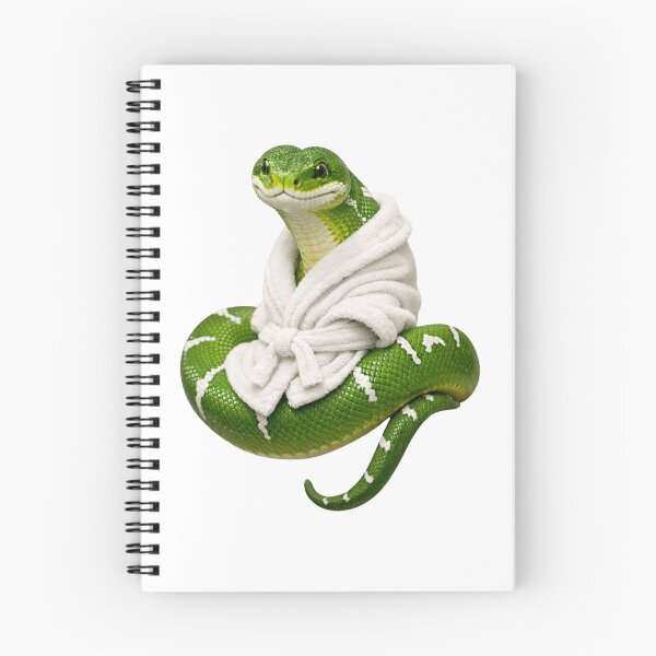 Item preview, Cozy Emerald Tree Boa in a Bathrobe designed and sold by Sillytoe.
