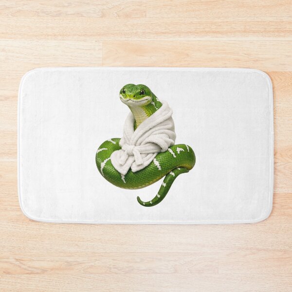 Item preview, Cozy Emerald Tree Boa in a Bathrobe designed and sold by Sillytoe.