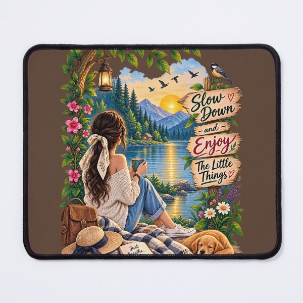 Item preview, Slow Down and Enjoy the Little Things – Peaceful Nature Art designed and sold by Chirayu1111.
