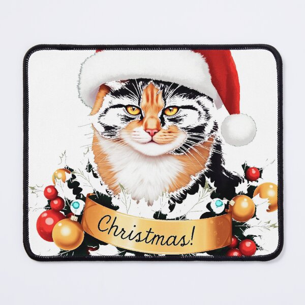 Item preview, Calico Cat Santa Hat Christmas Wreath designed and sold by lht6474.