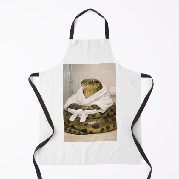 Item preview, Green Anaconda Wearing a Bathrobe designed and sold by Sillytoe.