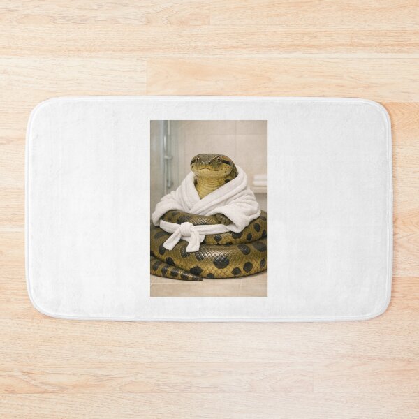 Item preview, Green Anaconda Wearing a Bathrobe designed and sold by Sillytoe.