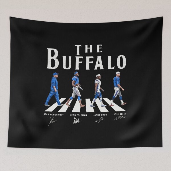 Item preview, Buffalo Football Players Crossing Street Vintage Tee designed and sold by Nishanth49.