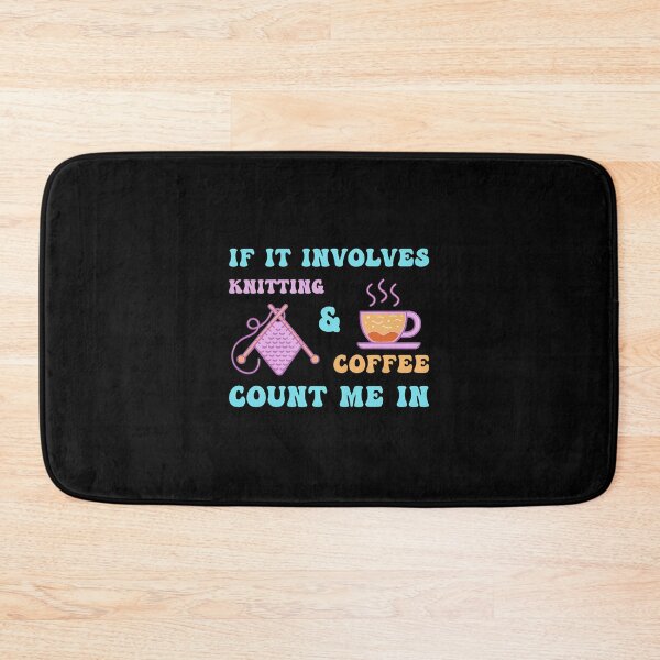 Item preview, Knitting and Coffee Count Me In Hobby Lover Gift Idea designed and sold by LandonCarpenter.