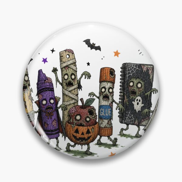 Item preview, Zombie School Supplies Halloween Spooky Teacher Creepy Pencil Crayon Horror designed and sold by Elite Wall Art.