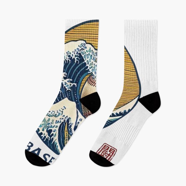 Item preview, The Great Wave Baseball Japanese Ukiyo-e Style Vintage Emblem Art Gift designed and sold by SakuraJapanArt.