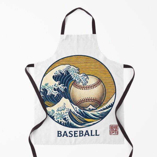 Item preview, The Great Wave Baseball Japanese Ukiyo-e Style Vintage Emblem Art Gift designed and sold by SakuraJapanArt.
