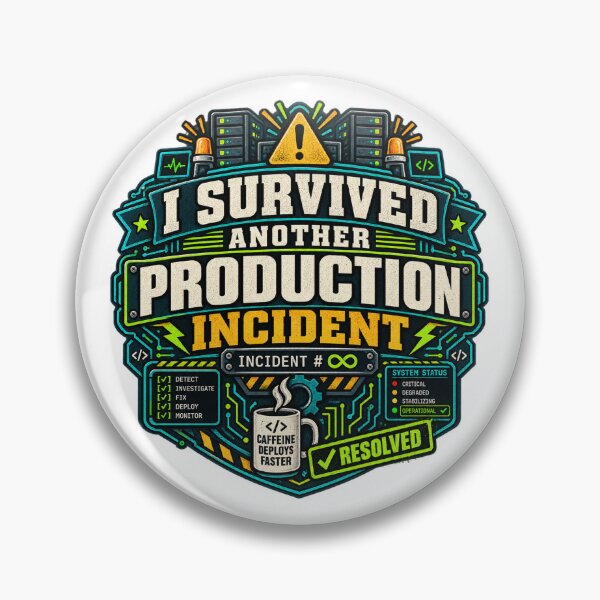 Artikelvorschau, Ich habe einen weiteren Produktionsvorfall überlebt. (Tech-IT-Support-Arbeitshumor) entworfen und verkauft von WolfmanProphecy.