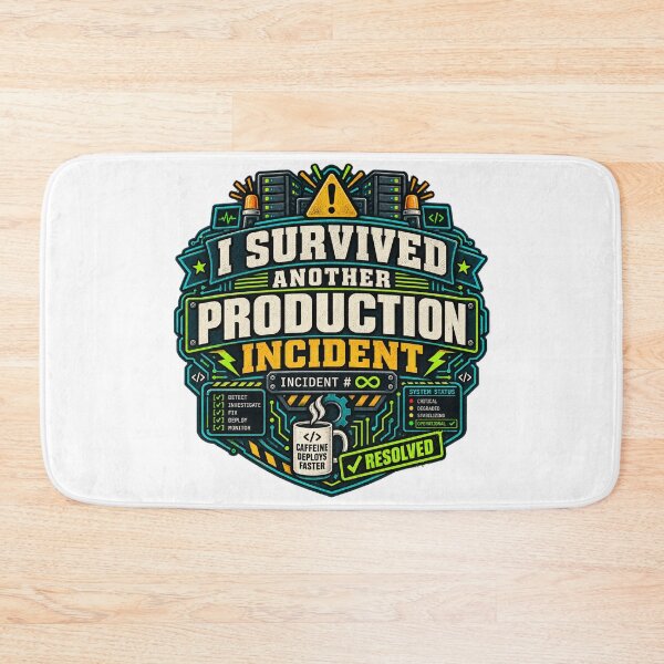 Item preview, I Survived Another Production Incident Tech IT Support Work Humor designed and sold by WolfmanProphecy.