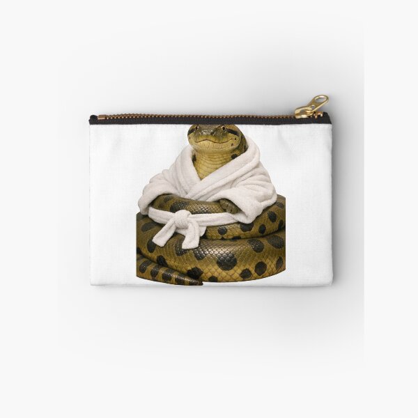 Item preview, Cozy Green Anaconda in a Bathrobe designed and sold by Sillytoe.