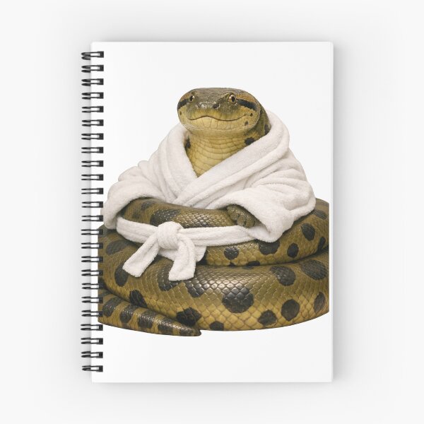 Item preview, Cozy Green Anaconda in a Bathrobe designed and sold by Sillytoe.