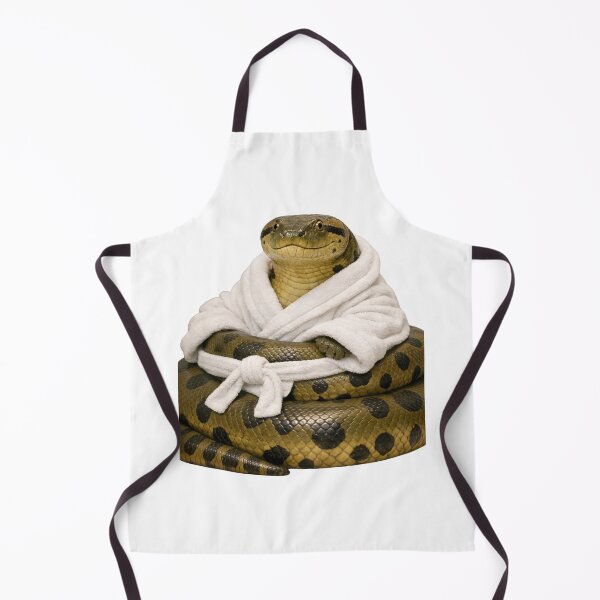 Item preview, Cozy Green Anaconda in a Bathrobe designed and sold by Sillytoe.