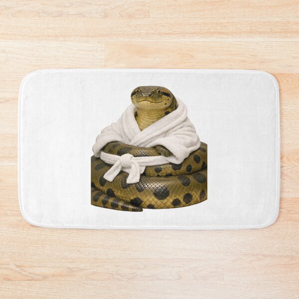 Item preview, Cozy Green Anaconda in a Bathrobe designed and sold by Sillytoe.