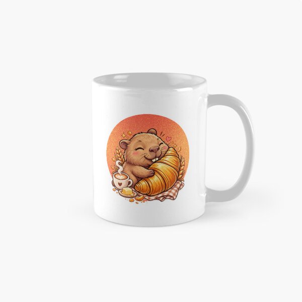 Item preview, Cute Hamster Croissant Coffee designed and sold by yuki-hana.