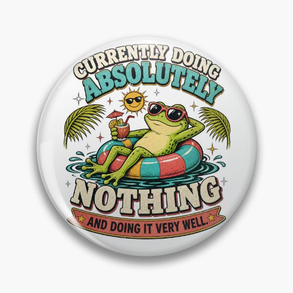 Item preview, Currently Doing Absolutely Nothing | Funny Rest Day Frog designed and sold by The People’s Punchline.