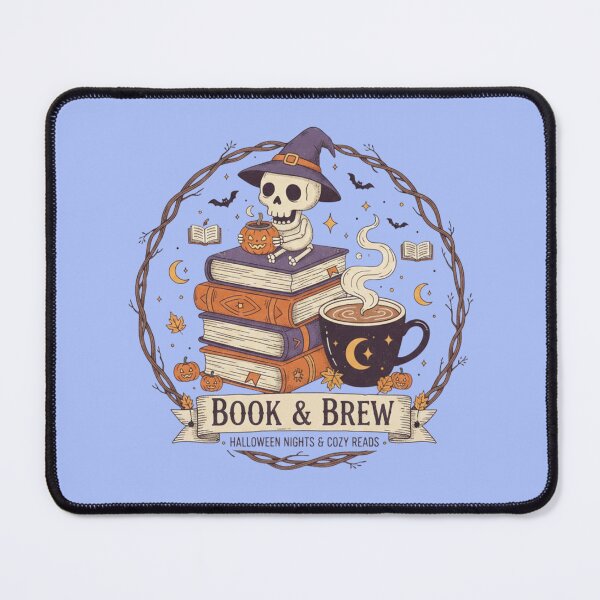 Item preview, Skeleton Witch Hat Coffee Stack Books Banner designed and sold by Exquisite Design Studio „Paculówka”.