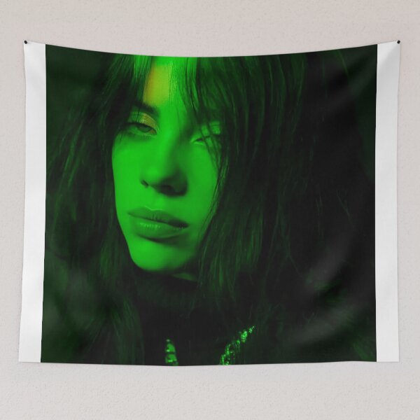 Item preview, Neon Green Billie Eilish Inspired Dark Aesthetic Portrait designed and sold by asbackiyowo.