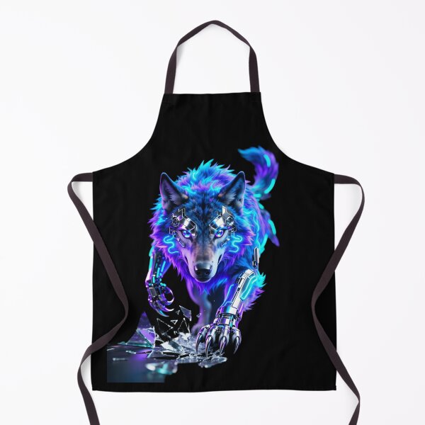 Item preview, Neon Cyber Wolf Rising Beyond All Human Limits designed and sold by gutfeelgraphic.