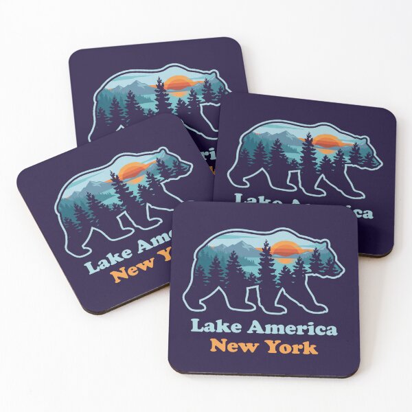 Item preview, Lake America Bear Silhouette New York designed and sold by Milasneeze.