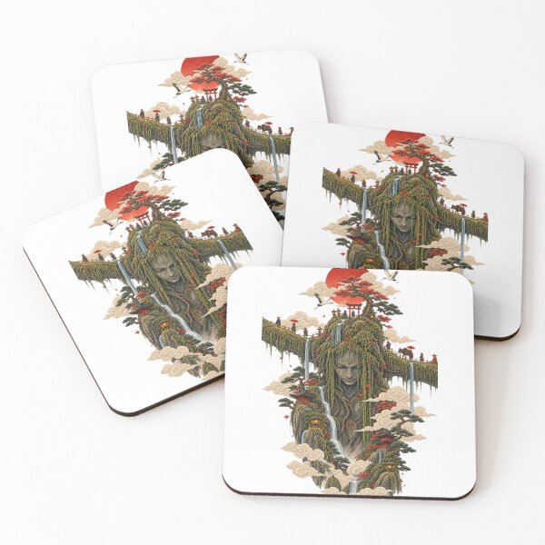 Item preview, The Giant's Bridge – Japanese Mountain Spirit Ukiyo-e Art designed and sold by Substance_life.
