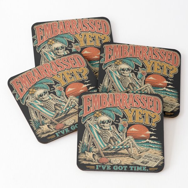 Item preview, Embarrassed Yet? Skeleton Beach – Funny Dark Humor designed and sold by The People’s Punchline.