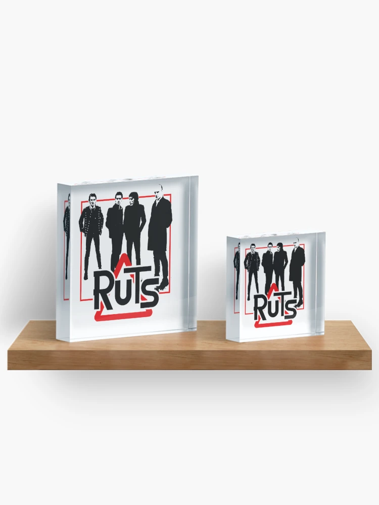 Thumbnail 3 of 5, Acrylic Block, The Ruts In A Rut Punk Ruts designed and sold by RobynPeckArt.