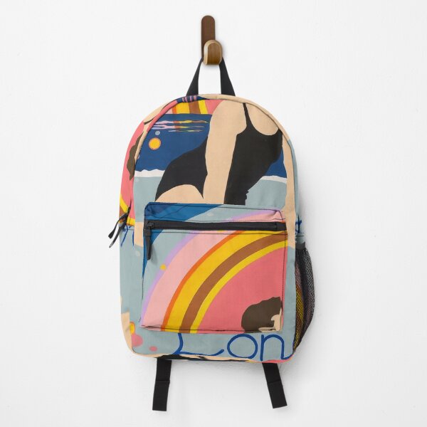 Item preview, Lonesome Love – Retro Rainbow Couple at the Beach designed and sold by halah bue.