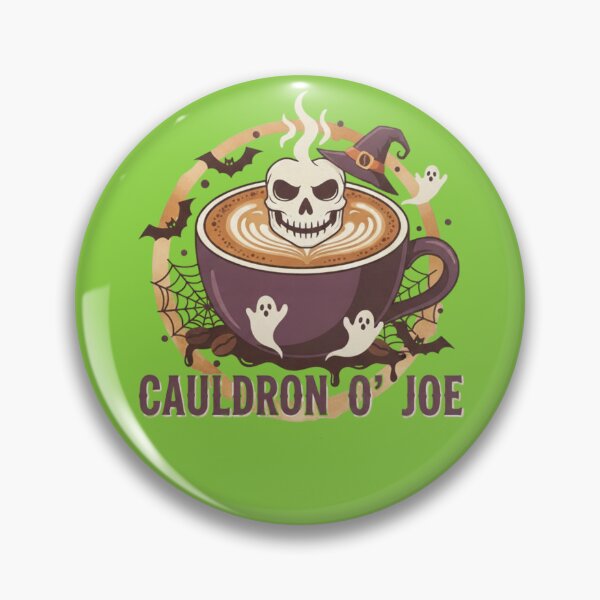Item preview, Cauldron O Joe Skull Latte Coffee Emblem designed and sold by Exquisite Design Studio „Paculówka”.