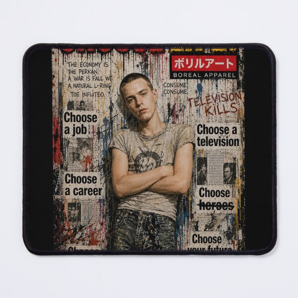 Item preview, Choose Life – RENTON Punk Collage Street Art Ⓑ designed and sold by Boreal Apparel.