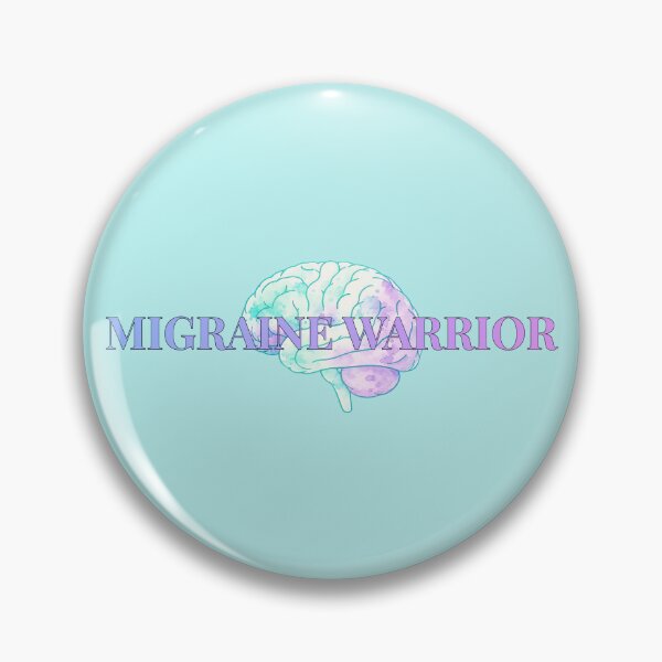 Item preview, Migraine warrior (purple/turquoise brain ) designed and sold by The Migraine Enlightenment.