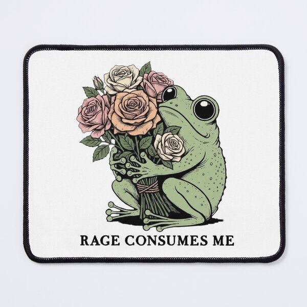 Item preview, Rage Consumes Me frog holding flowers designed and sold by surgedesigns.