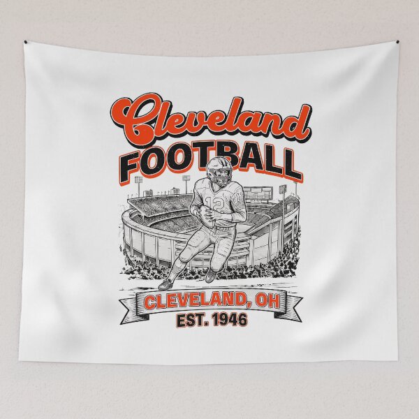 Item preview, Cleveland Football Retro Stadium Fan  designed and sold by SolimanPav.