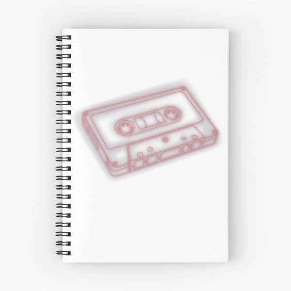 Item preview, Orange Neon Cassette Tape with Gray Glow Retro Art designed and sold by The Soapiest Goat.