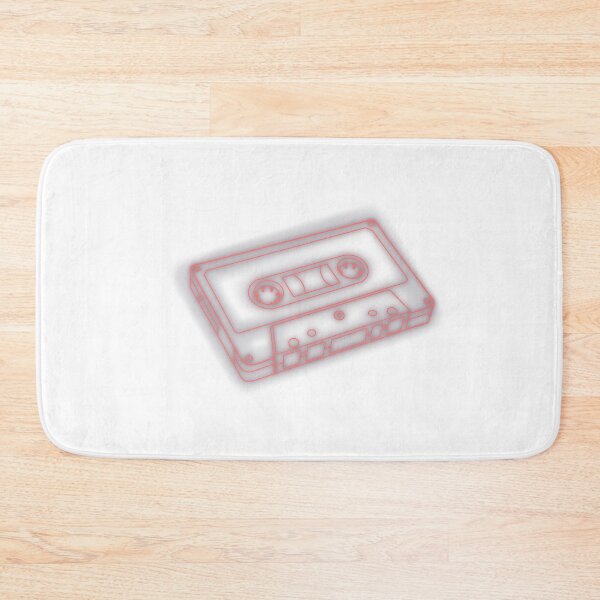 Item preview, Orange Neon Cassette Tape with Gray Glow Retro Art designed and sold by The Soapiest Goat.