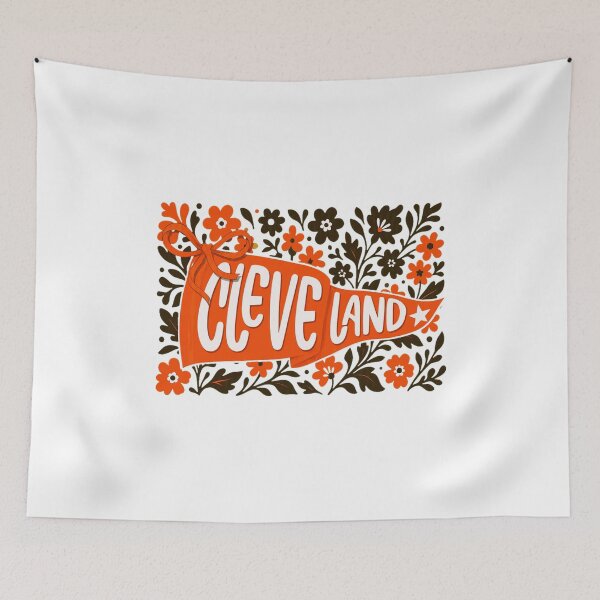 Item preview, Cleveland Pennant Floral Retro Fan  designed and sold by sionOberst01.