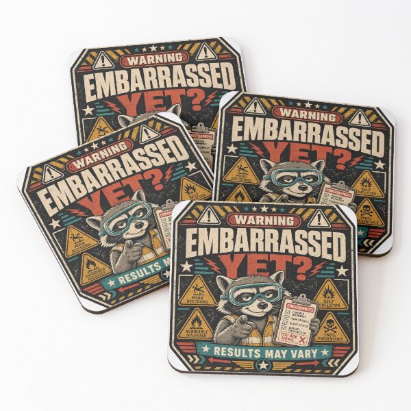 Item preview, Embarrassed Yet? Warning Label – Sarcastic Consequences Humor designed and sold by The People’s Punchline.