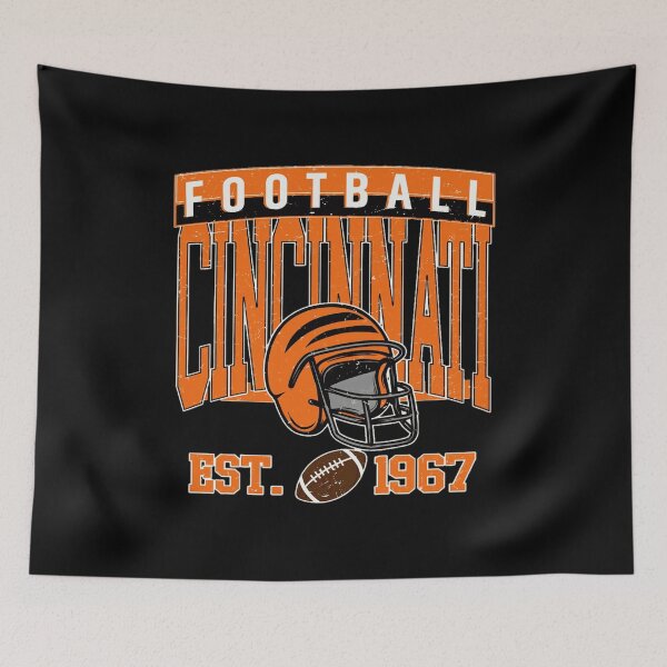 Item preview, Cincinnati Football Retro Helmet Est 1967 designed and sold by Nishanth49.