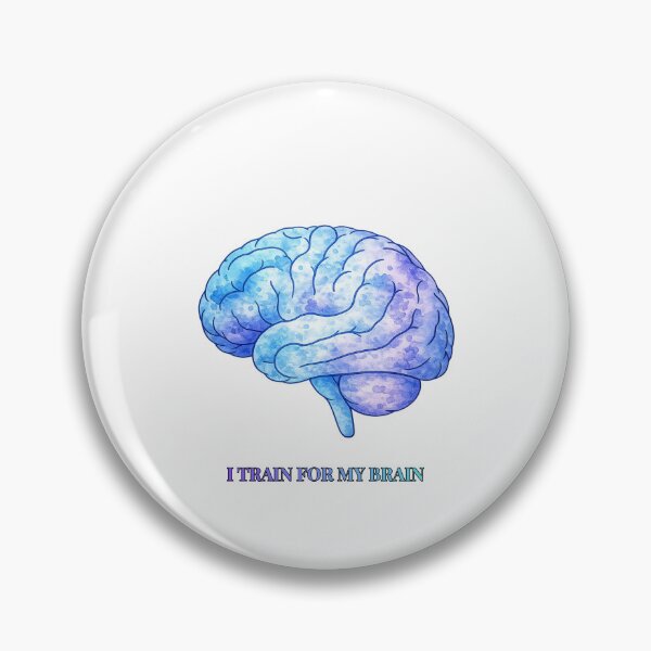 Item preview, I train for my brain (blue edition) designed and sold by The Migraine Enlightenment.