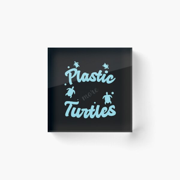 Item preview, Less Plastic More Turtles Ocean Conservation Message designed and sold by JasminWoodward.